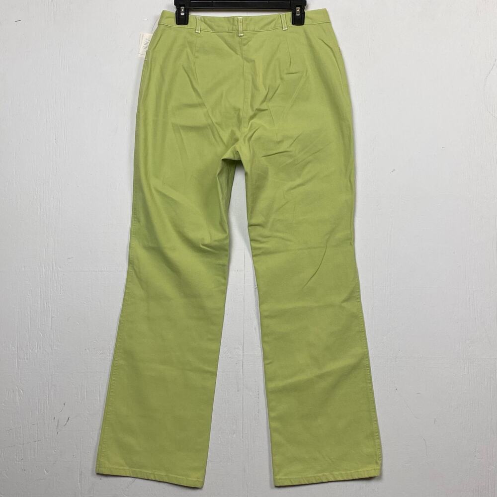 Susan Bristol Green Straight Leg Cotton Blend Pants Size 10 - Picture 5 of 12